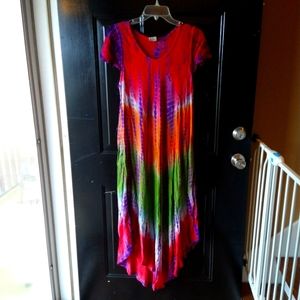 Advance Apparel Rainbow Dress Women's Free Size Pride Hippie Beach Swim Coverup